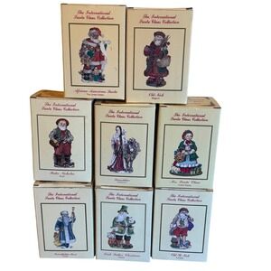 The International Santa Claus Collection Figurine Set with‎ Boxes